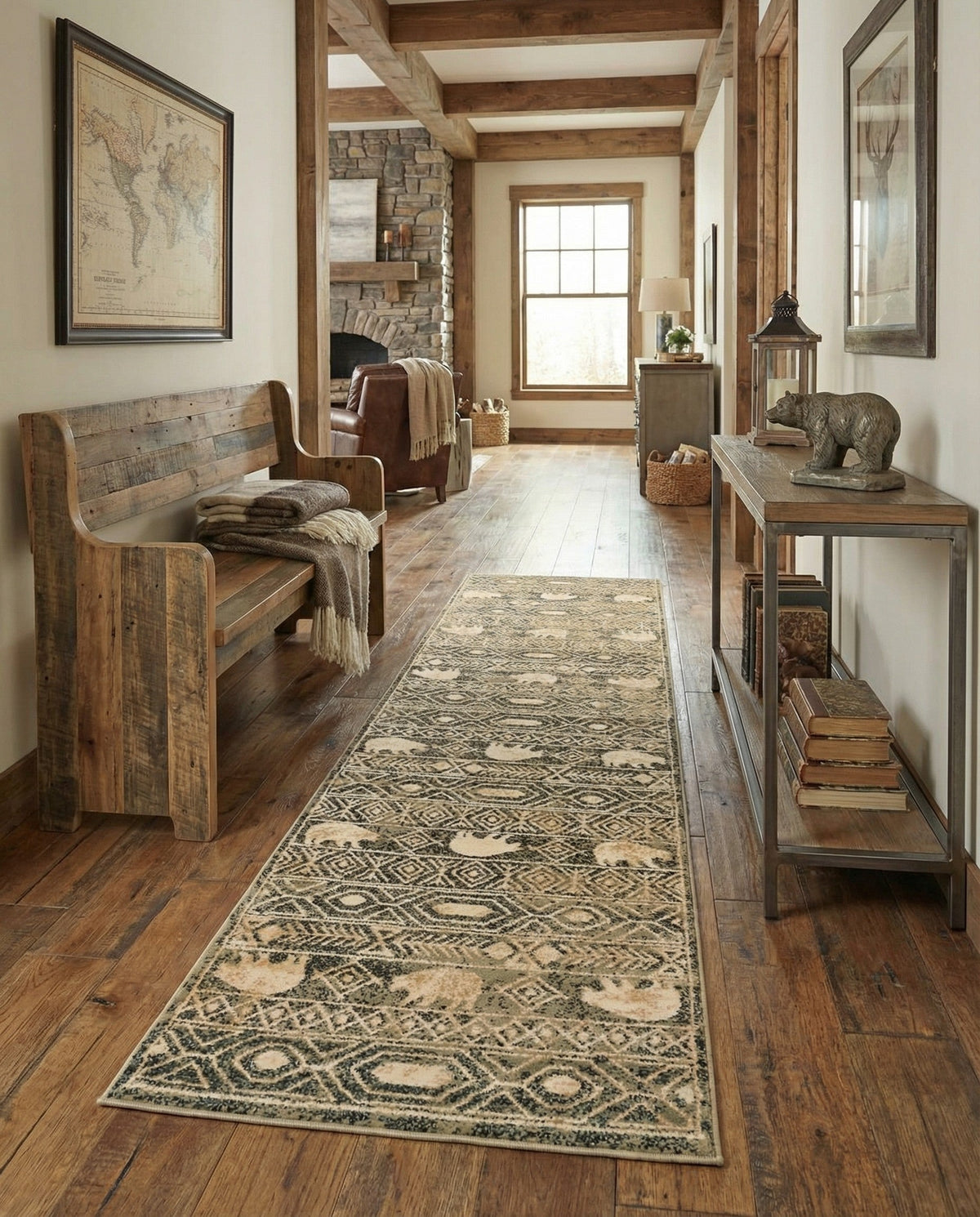 Frontier Trails Collection Area Rug -  Sedona Runner Green  lifestyle 57