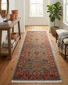 Persian Elegance Collection Area Rug -  Nain Runner Light Blue  lifestyle 46