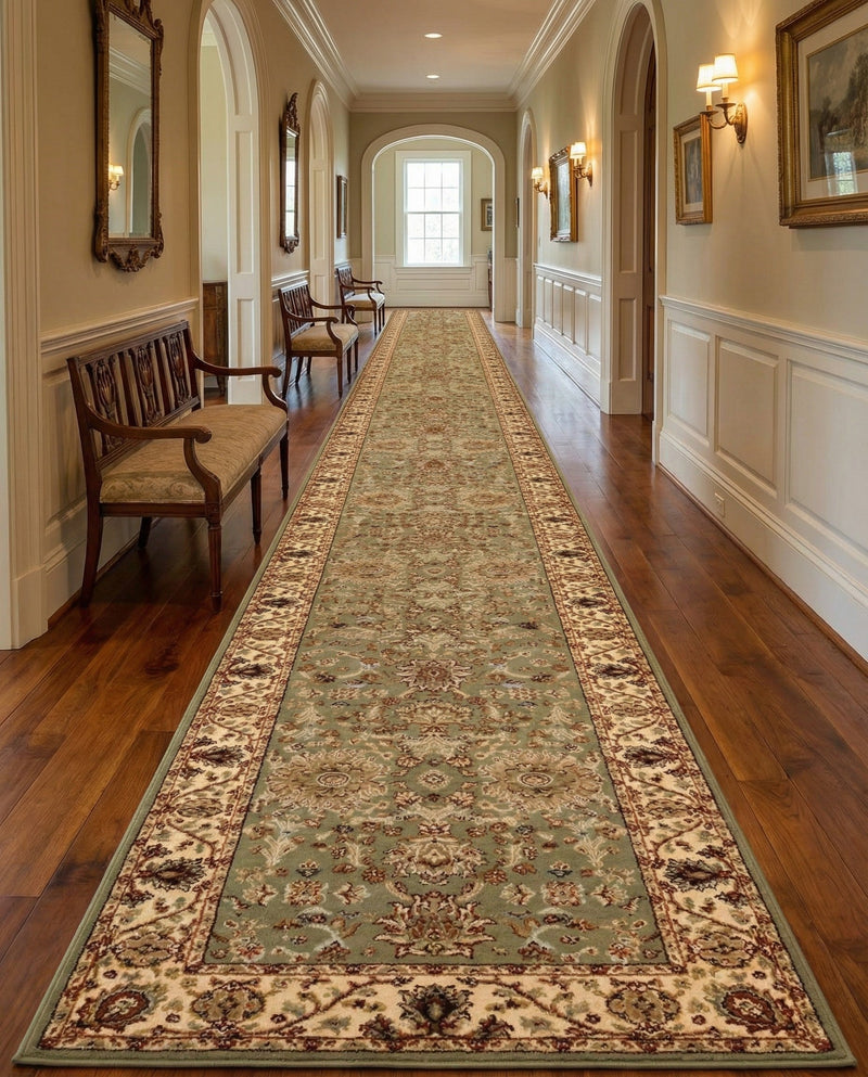 Jaipur Elegance Collection Area Rug -  City Runner Light Green  lifestyle 37
