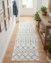 Marrakech Lattice Collection Area Rug - Medina (Ivory) Runner Ivory  lifestyle 55