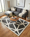 Monochrome Collection Area Rug -  Onyx Rectangle Gray  lifestyle 11