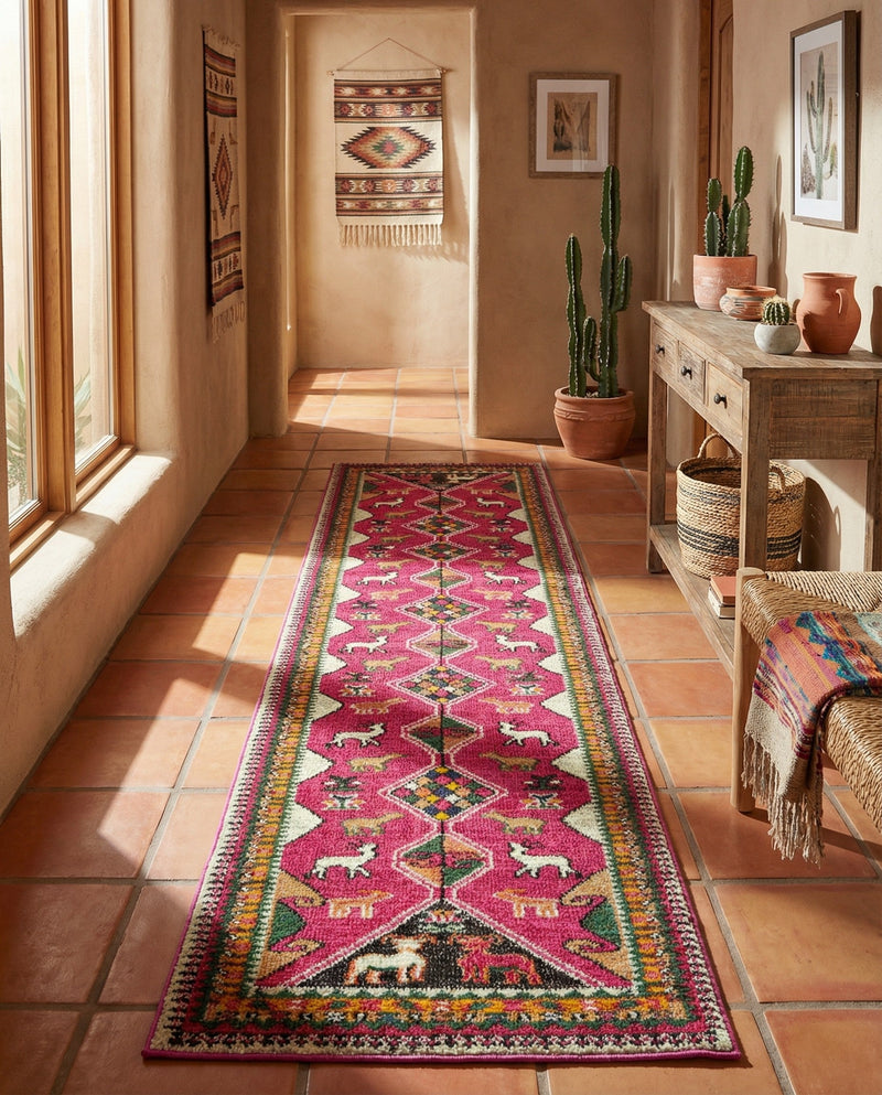 Sedona Vista Collection Area Rug -  Nolina Runner Pink  lifestyle 43
