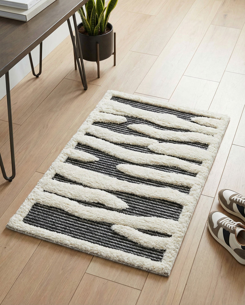 Monochrome Collection Area Rug - Slate Rectangle Gray  lifestyle 30
