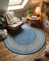 Soho Elegance Collection Area Rug -  Mercer (Blue) Round Blue  lifestyle 50