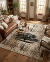 Coastal Haven Collection Area Rug -  Coastline Rectangle Beige  lifestyle 24