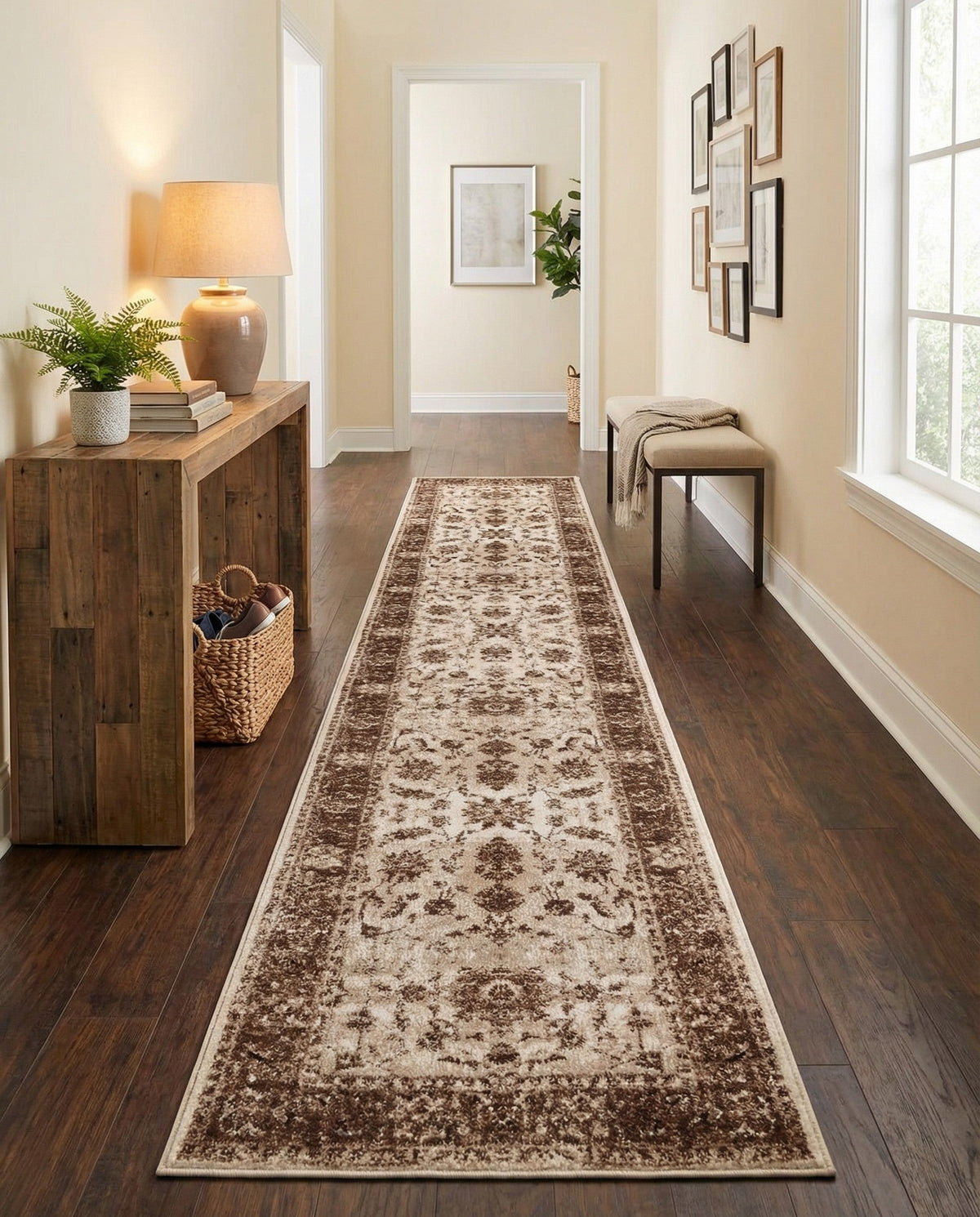 Andes Summit Collection Area Rug -  Aconcagua Runner Cream  lifestyle 115