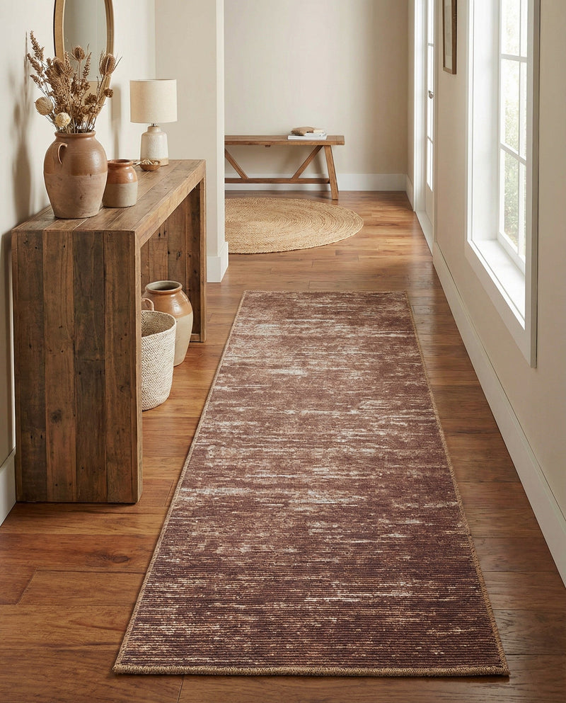 Sahara Essence Collection Area Rug - Oasis (Brown) Runner Brown  lifestyle 65