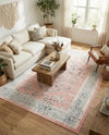 Adriana Terrace Collection Area Rug - Capri (Rose) Rectangle Rose  lifestyle 10