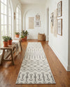 Marrakech Lattice Collection Area Rug - Medina (Ivory) Runner Ivory  lifestyle 54