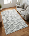 Garden Maze Retreat Collection Area Rug -  Topiarytrail Rectangle White  lifestyle 22
