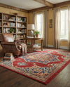 Eden Oasis Collection Area Rug -  Tranquility (Burgundy) Rectangle Burgundy  lifestyle 21