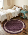 Studio Haven Collection Area Rug -  Alcove (Violet) Round Violet  lifestyle 46