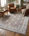 Heritage Elegance Collection Area Rug -  Forbidden Rectangle Almond Brown  lifestyle 13
