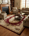 Versailles Elegance Collection Area Rug -  Louveciennes (Red) Rectangle Red  lifestyle 12