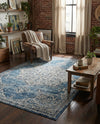 Mykonos Manor Collection Area Rug -  Tinos (Blue) Rectangle Blue  lifestyle 15