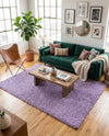 Plush Oasis Collection Area Rug - Serenity (Lilac) Rectangle Lilac  lifestyle 33