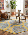 Arcadia Rugs Collection Area Rug -  Atlantis (Yellow) Octagon Yellow  lifestyle 77