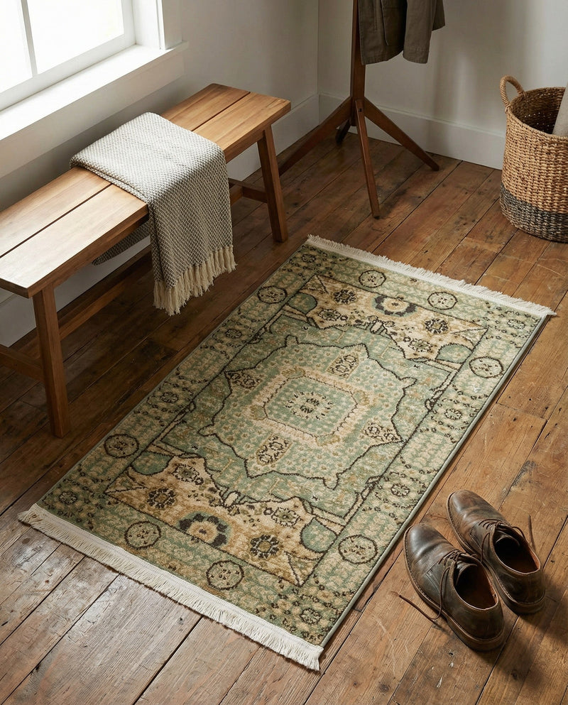Ottoman Elegance Collection Area Rug - Sultan Rectangle Light Green  lifestyle 20