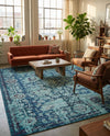 Chateau Elegance Collection Area Rug -  Louvre Rectangle Blue  lifestyle 42