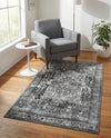 Casablanca Tapestry Collection Area Rug - Fes Rectangle Steel gray  lifestyle 83