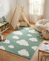Wonder Tykes Collection Area Rug -  Dreamview Rectangle Soft Green  lifestyle 5