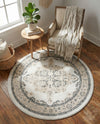Beverly Grove Collection Area Rug -  Fairfax (Ivory) Round Ivory  lifestyle 77