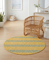 Urban Oasis Rugs Collection Area Rug -  District (Yellow and Aqua) Round Yellow and Aqua  lifestyle 18