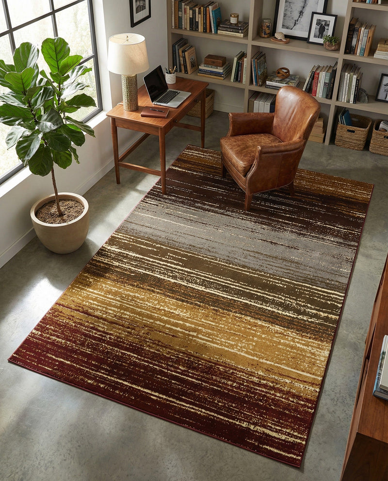 Bistro Lounge Collection Area Rug -  Cortado Rectangle Beige  lifestyle 11