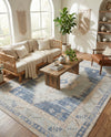 Savannah Series Collection Area Rug -  Augusta (Sky blue) Rectangle Sky blue  lifestyle 19