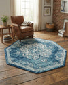 Beverly Grove Collection Area Rug - Melrose (Navy Blue) Octagon Navy Blue  lifestyle 73