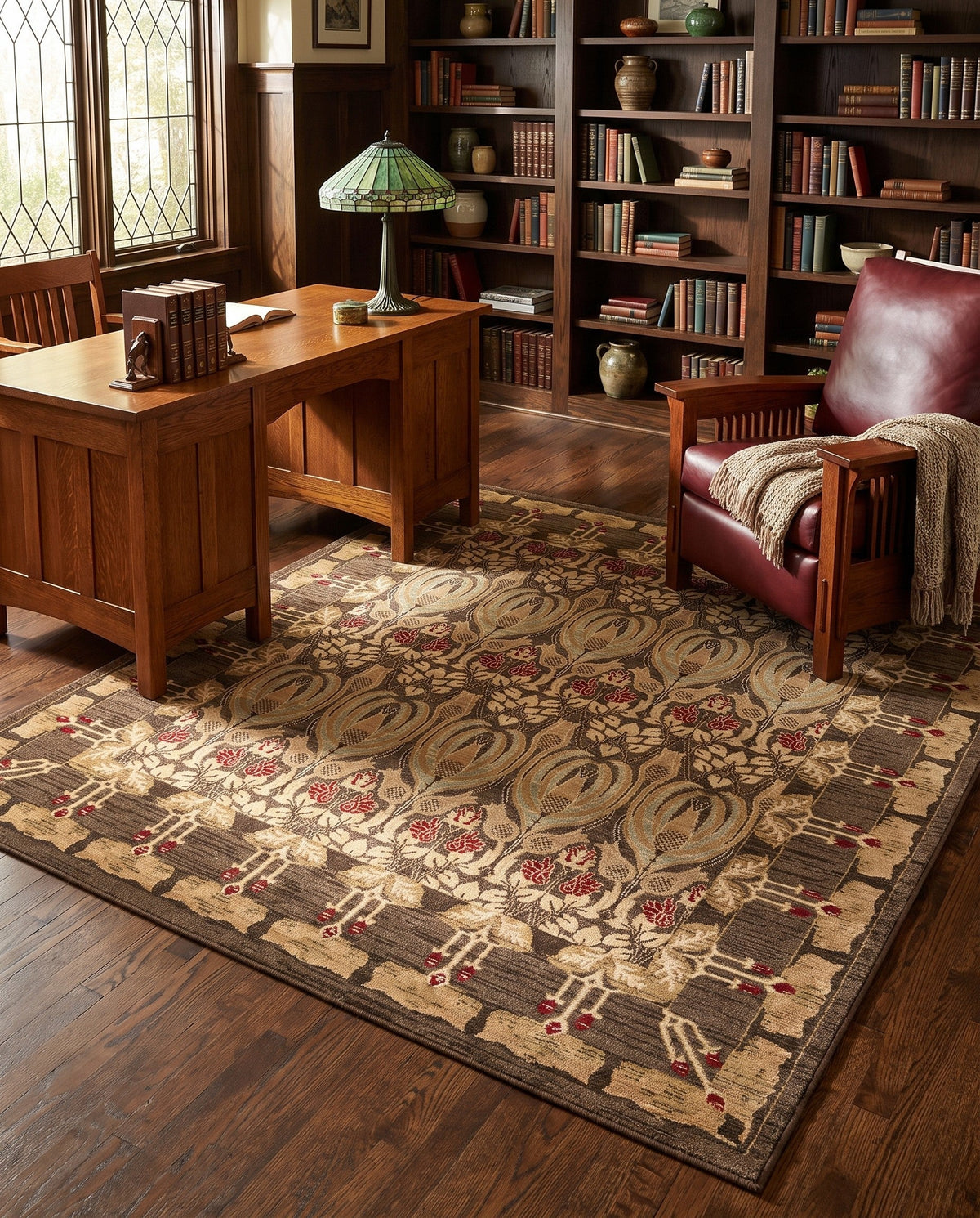 Chelsea Elegance Collection Area Rug -  Brompton (Brown) Square Brown  lifestyle 140