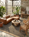 Tulum Trellis Collection Area Rug - Shoreline Rectangle Black  lifestyle 18