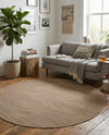 Soho Elegance Collection Area Rug - Chelsea (Light Brown) Round Light Brown  lifestyle 45