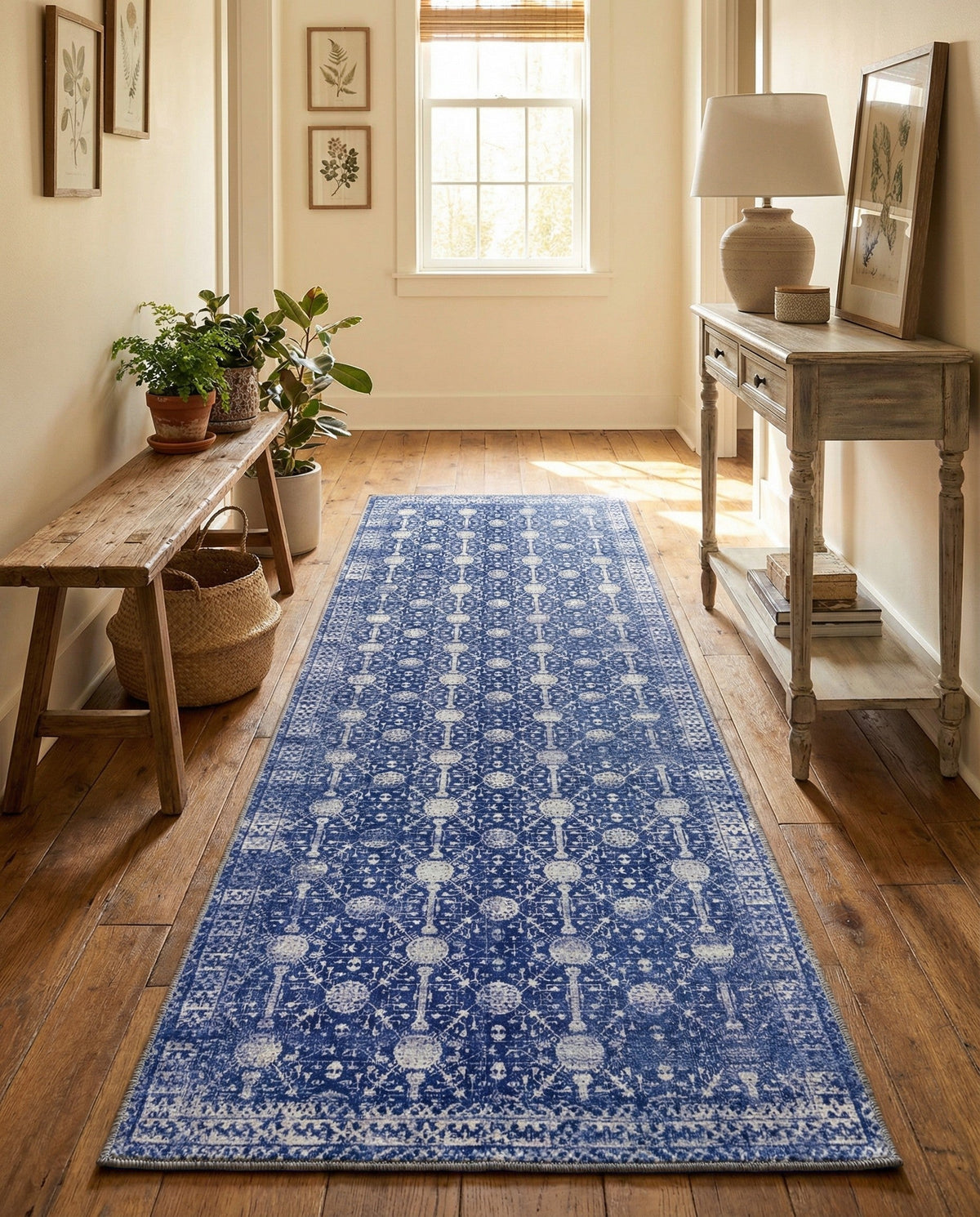 Heritage Elegance Collection Area Rug -  Chatsworth Runner Navy Blue  lifestyle 109