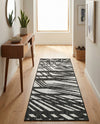 Urban Terrace Collection Area Rug -  Queens Runner Black and White  lifestyle 69