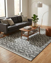 Copenhagen Edge Collection Area Rug -  Tivoli Rectangle Gray  lifestyle 15
