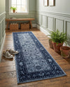 Horizon Collection Area Rug -  Apex (Blue) Runner Blue  lifestyle 36