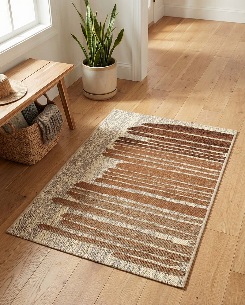 Urban Terrace Collection Area Rug -  Balcony Rectangle Beige Brown  lifestyle 17