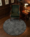 Berkshire Estate Collection Area Rug - Windsor (Blackberry) Round Blackberry  lifestyle 67