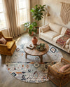 Tangier Treasures Collection Area Rug - Casablanca Round Light Blue  lifestyle 75