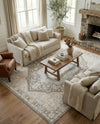 Savannah Series Collection Area Rug - Charleston (Cloud Gray) Rectangle Cloud Gray  lifestyle 16