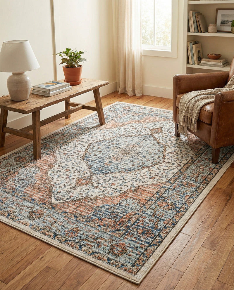 Mykonos Manor Collection Area Rug - Delos Rectangle Ivory  lifestyle 37