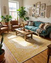 Dover Terrace Collection Area Rug - Marina (Yellow) Rectangle Yellow  lifestyle 17