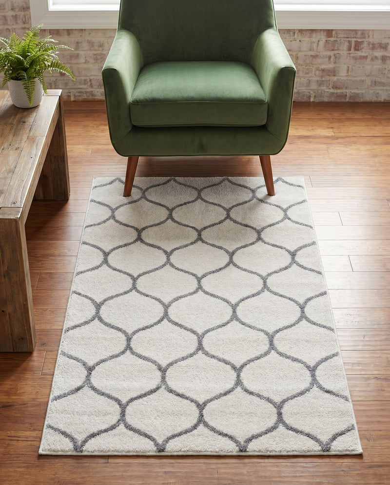 Trellis Mosaic Collection Area Rug -  Pergolatown (Ivory) Rectangle Ivory  lifestyle 21