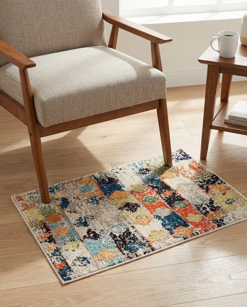 Colorburst Oasis Collection Area Rug -  Marina Rectangle Ivory  lifestyle 11