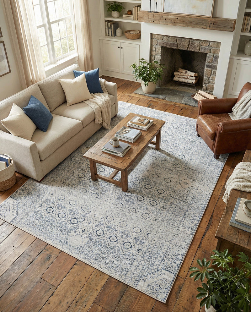 Coastal Haven Collection Area Rug -  Shoreline Rectangle Gray  lifestyle 19