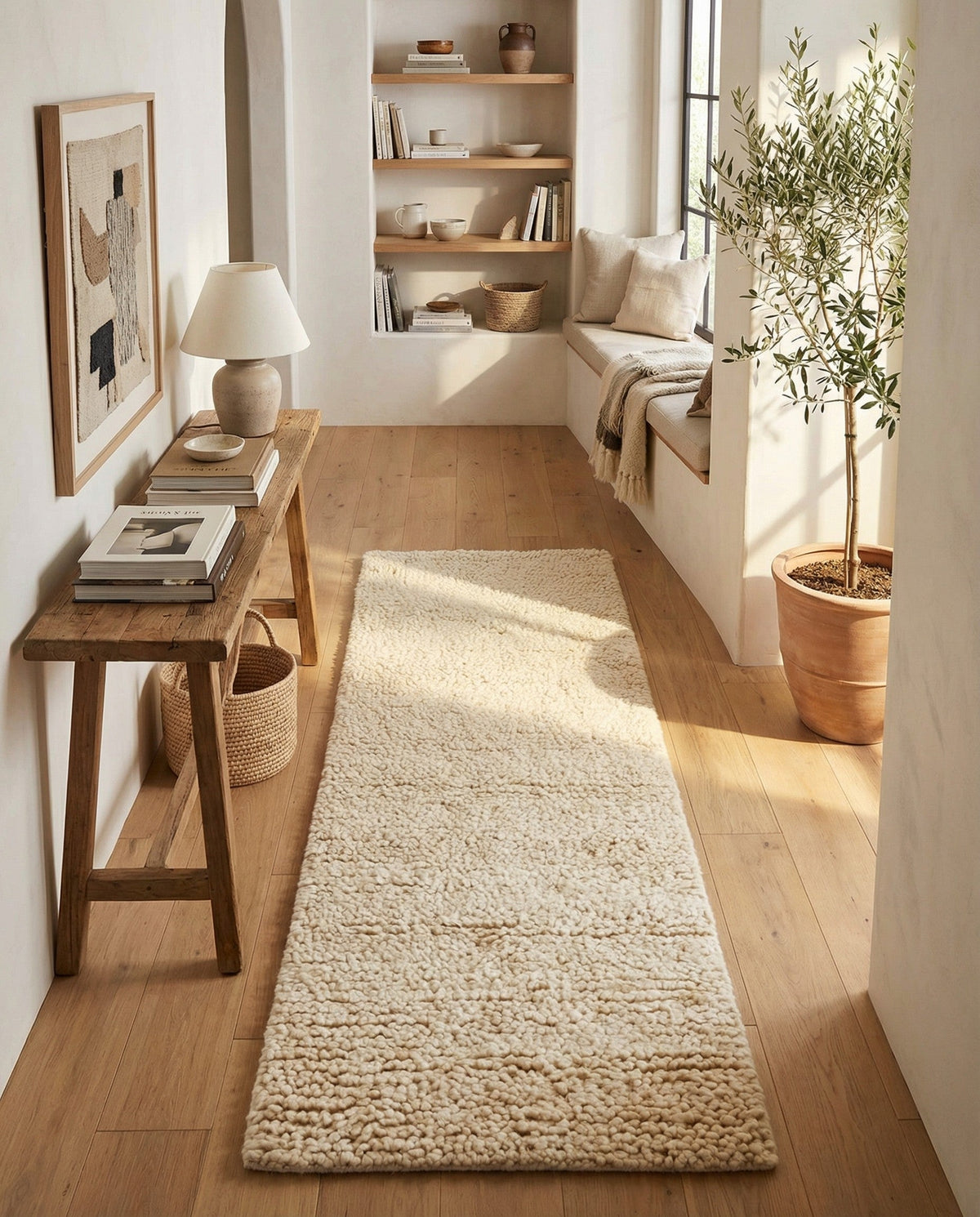 Wellington Luxe Shag Collection Area Rug - Kapiti Runner Moroccan Ivory  lifestyle 164