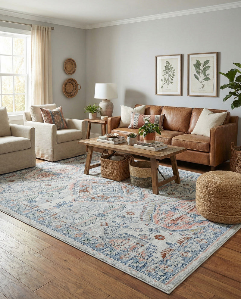Aegean Elegance Washables Collection Area Rug -  Patmos Rectangle Ivory  lifestyle 30