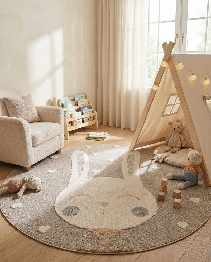 Wonder Tykes Collection Area Rug -  Blisswood Round Peach Blossom  lifestyle 45