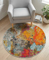 Colorburst Oasis Collection Area Rug -  Spectrum Round Multi  lifestyle 78